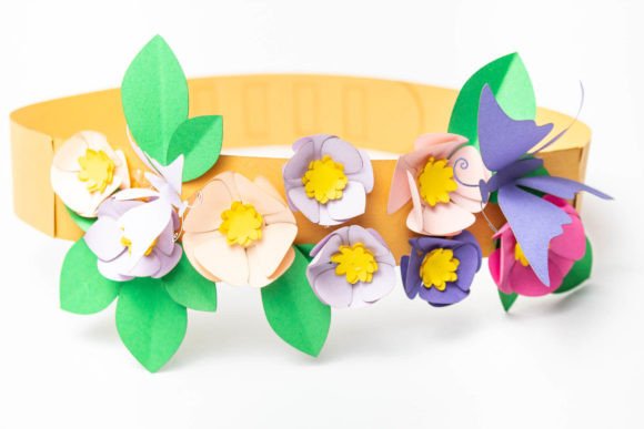 Download Spring Headband, Violet with Butterflies - Spring Collection