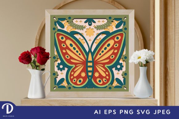 Download Spring Butterfly - Spring 3D Shadow Box - Spring Collection