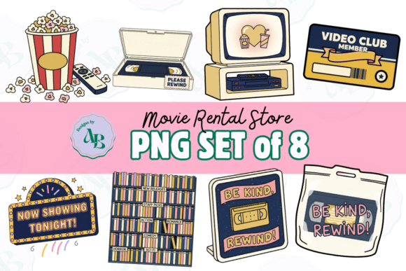 Download Retro Movie Store Clip Art Collection - Store Collection